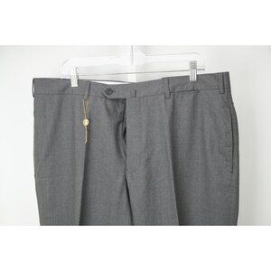 Luigi Borrelli Medium Gray 100% Wool Pants Sz 39 NEW